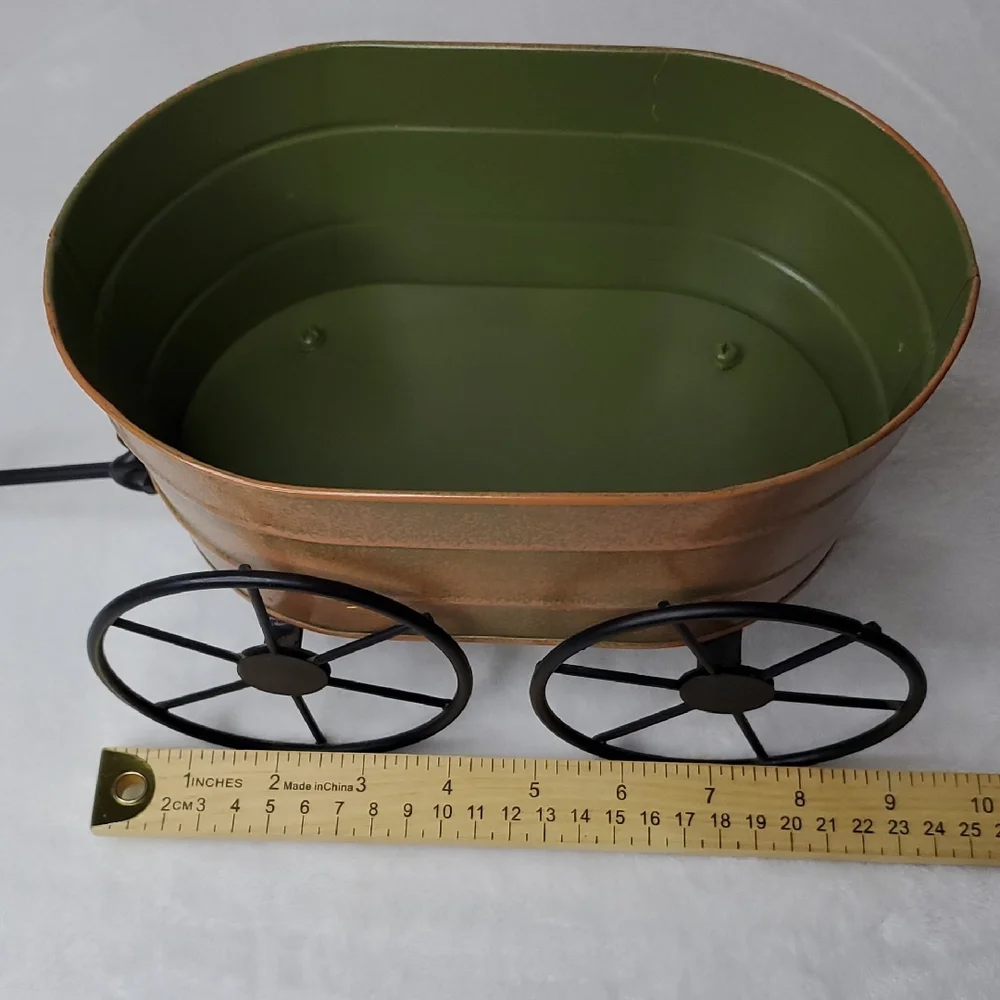 Metal Wagon Planter Decoration Centerpiece Home Decor